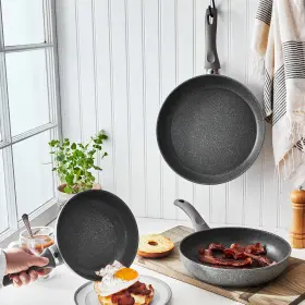 Zwilling 726084599710 Ballarini Modena 3-piece Cookware Set Italy Granitium Nonstick Stay Cool Handles