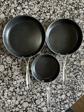1424569 Zwilling J.a. Henckels Capri Notte Granitium 3-piece Fry Pan Set - 8 Inch 10 12