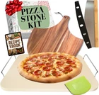 Pizza Stone For Oven And Grill Set - 5PCS Making Accessories Kit 15 I... New. Price: $64.20.
