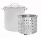 Concord Stainless Steel Stock Pot W/ Steamer Basket Boiling Steaming Cookware New. Price: $289.98.