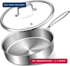 Ewfen 12 Inch Tri-ply Stainless Steel Frying Pan, Compatible With All Cooktops U New. Price: $38.57.