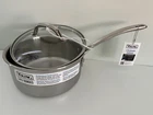 Viking 3-PLY Stainless Steel Saucepan With Glass Lid Handle 3QT 2.8L Quarts New. Price: $66.99.