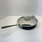 All-clad Ltd 11" Skillet Frying Pan Double Handle Stainless & Anodized W/lid Used. Price: $52.29.