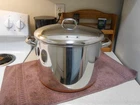 Revere Ware 16 Qt. Stock Pot & Lid Stainless/copper Restaurant Style USA-1987 Used. Price: $119.95.