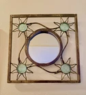 San Gabriel Cast Iron Mirror W/ 4 Recycled Glass Suns In Corner, Beautiful. Used. Price: $49.99.