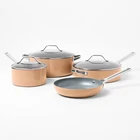 7PC Nonstick Ceramic Coated Aluminum Cookware Set Terracotta Orange - Figmint New. Price: $64.99.