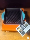 Le Creuset Caribbean Blue -square 9.5 Inch Grill New. Price: $219.00.
