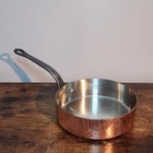 Mauviel Copper Pan 9.5" Stainless Lined W/ Cast Iron Handle Made France Used. Price: $244.85.