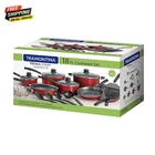Tramontina Primaware 18 Piece Non-stick Cookware Set, Red New. Price: $56.44.