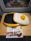 Range Mate Nonstick Microwave Grill Pan Yellow Ceramic Coated Cookbook 1229 Open. Price: $19.95.