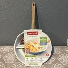 Goodcook 12" Ceramic Titanium Skillet, Nonstick Divided Pan In Blue - New. Price: $30.00.