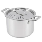 All-clad Simply Strain Stainless Steel Stockpot W/ Lid 8 Quart New. Price: $114.99.
