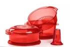 Tupperware Microwave Stack Cooker Cranberry Red Make Complete Meal+dessert New. Price: $89.99.