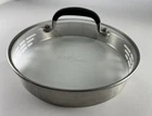 Simply Calphalon Cookware 9" Replacement Glass Lid Strainer Cooking Pot Top Used. Price: $10.00.