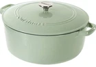 Cuisinart Mint Enamel 7 Quart Cast Iron Round Covered Casserole Dish New. Price: $89.99.