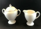 Wedgwood St Moritz White Bone China Platinum Trim Cream Sugar Set Used. Price: $72.89.