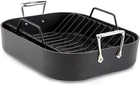 All-clad E7649764 HA1 Hard Anodized Nonstick Roaster Cookware 13" By 16" Black New. Price: $129.00.