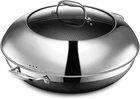 Hexclad Hybrid Nonstick 14" Wok With Stainless Steel Lid New Box. Price: $119.95.