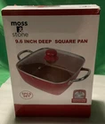 Moss & Stone Copper 5 Piece Set Chef Cookware, 9.6 Non Stick Pan, Deep Square New. Price: $34.00.