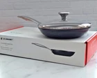 Le Creuset Toughened Nonstick Pro 8-INCH Fry Pan With Glass Lid *new*. Price: $129.95.