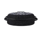 Granite Ware Porcelain Enamel Covered Oval Roaster Pan 15.7 X 12.4 6.1 Inch New. Price: $33.49.