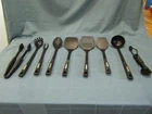 Vtg Set Of 9 Calphalon Black Nylon Cooking Utensils 400 Degrees Lot : Used. Price: $55.00.
