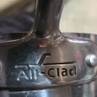 All-clad Stainless Steel Saucepan Silver Induction Gas Electric Long Handle Used. Price: $75.00.