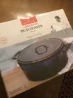 Emeril Lagasse Large Round Dutch Oven Blue With Lid 4.5 Qt New In Box. Price: $39.00.