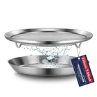 Wagensteiger Stainless Steel Mesh Tray Set With Drip Pan, Air Fryer Basket And New. Price: $63.98.