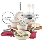 Gotham Steel Hammered Cream 15-PIECE Ceramic Nonstick Cookware Set New. Price: $129.99.