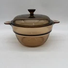 Visions Pyrex Corning 1.5L Dbl Boiler Insert W/ Lid Amber Glass V-20-B -- Flawed Used. Price: $14.99.