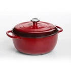 Lodge Enameled 6QT Dutch Oven - Red New. Price: $121.89.
