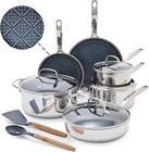 Hybrid Nonstick Stainless Steel 12 Piece Cookware Set, Tri-ply Pfas-free Ceramic New. Price: $359.99.