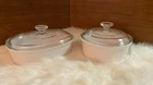 Corningware F-12-B(1.8L) & F-5-B(1.6L)DISHES French White With Lids Used. Price: $38.95.