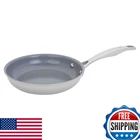 Henckels Clad H3 8" Induction Ceramic Nonstick Frying Pan, Stainless Steel New. Price: $107.40.