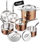 Whole Tri-ply 18/10 Stainless Steel Cookware Set, Pcs Elegant Copper Pots And New. Price: $332.48.