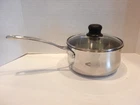 Cuisinart High Impact Bonded Base 2 Quart Sauce Pan W/ Replaced Lid 8419-18SA Used. Price: $16.00.