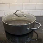 Anolon Advanced Bronze 3QT Hard Anodized Nonstick Saute Pan With Glass Lid 2.8L Used. Price: $28.47.