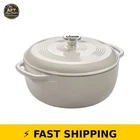 Lodge Enamel Cast Iron Dutch Oven 6 Qt - Oyster White New. Price: $131.99.