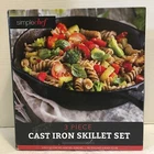 New In Box*simple Chef 3 Piece Cast Iron Skillet SET*6" 8" 10" Size*pre-seasoned. Price: $27.25.