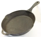 Cabela's 10" Cast Iron Skillet Fry Pan Camp Cooking Pre-seasoned Heavy Duty Used. Price: $34.99.