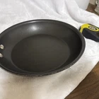 Rachael Ray Durable Hard Anodized Nonstick 9 . Frying Pan Orange Handle Skillet Used. Price: $15.99.