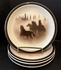 Big Sky Carvers Wild Horses Thomas Norby Salad Plates Set Of 4 Western Used. Price: $49.99.