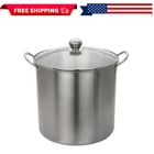 Mainstays 21.5 Qt Stainless Steel Water Bath Canner Glass Lid Rack New. Price: $33.99.