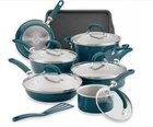 Rachael Ray Create Delicious 13-PC. Aluminum Nonstick Cookware Set Teal 12144 New. Price: $189.00.