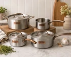 Fleischer & Wolf ES2000 Tri-ply Stainless Cookware Set 4 Pots Pans 3 Lids Used. Price: $98.09.