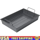 Non-stick Roasting Pan W/ Rack Heavyweight Aluminized Steel Everyday Baking New. Price: $24.88.