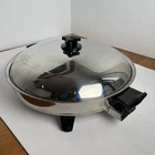 Rena Ware 13.75 Electric Skillet Stainless Pan W/ Lid (no Cord) Made Usa Used. Price: $84.99.