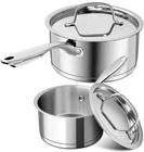 Michelangelo Stainless Steel Set Lids Tri-ply Bottom Sauce Pan New. Price: $54.37.
