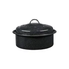 Granite Ware 3 Lb. Capacity Covered Round Roaster Speckled Black Enamel On Steel New. Price: $33.81.